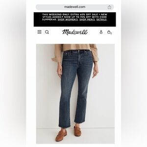 Madewell Kick Out Crop Jeans standard fit Arlen wash women’s plus size jeans